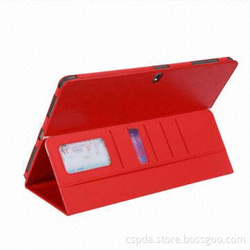 Book Folio Slim pu Case for Samsung Galaxy Note Pro 12.2, with White Stripe and Name Card Slot